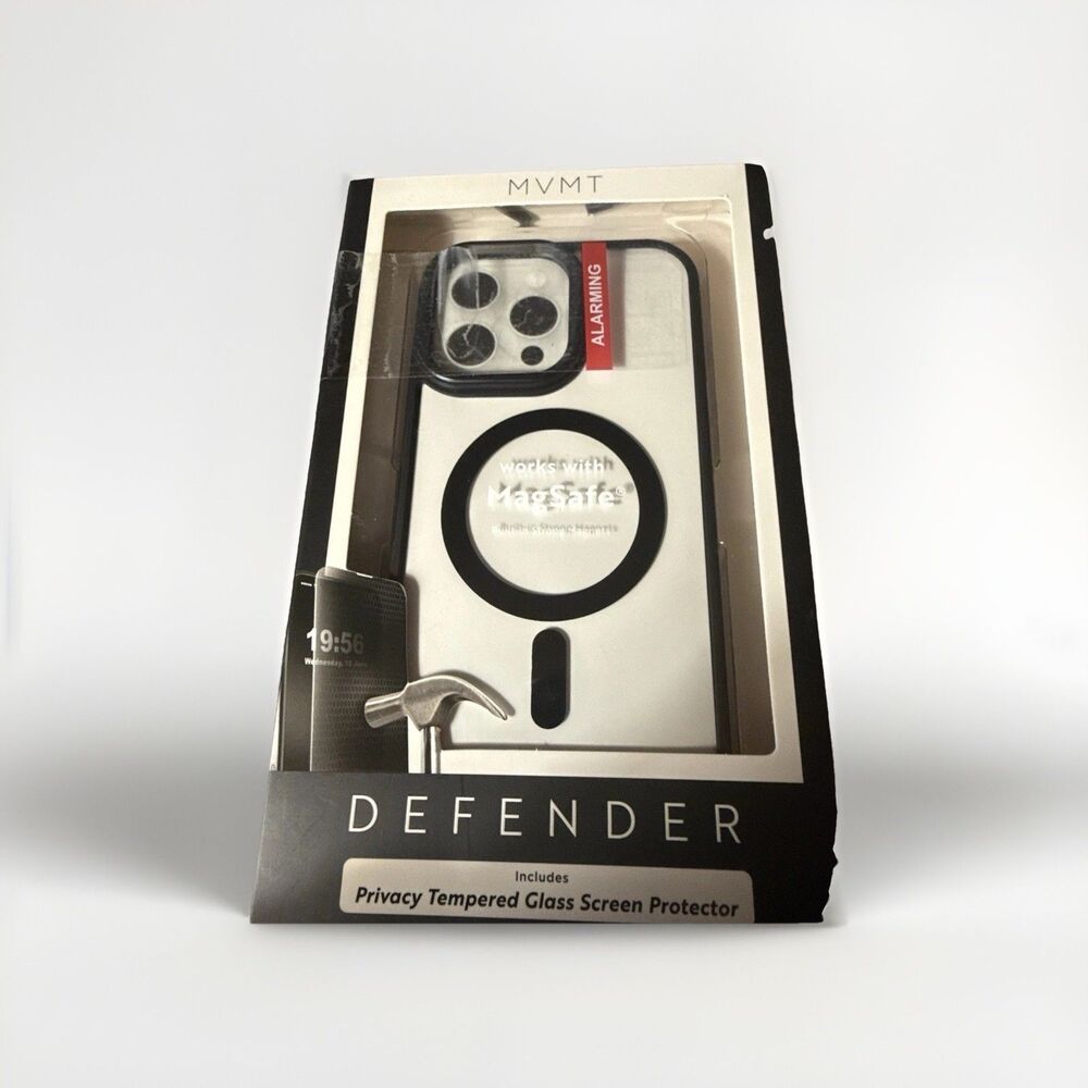 MVMT iPhone 16 Pro Max Defender Magnetic Case With MagSafe Navy Black Clear New